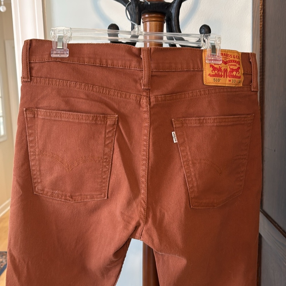Men’s Levi’s Rust Colored 510 Skinny Jeans 33/30 - Picture 4 of 7